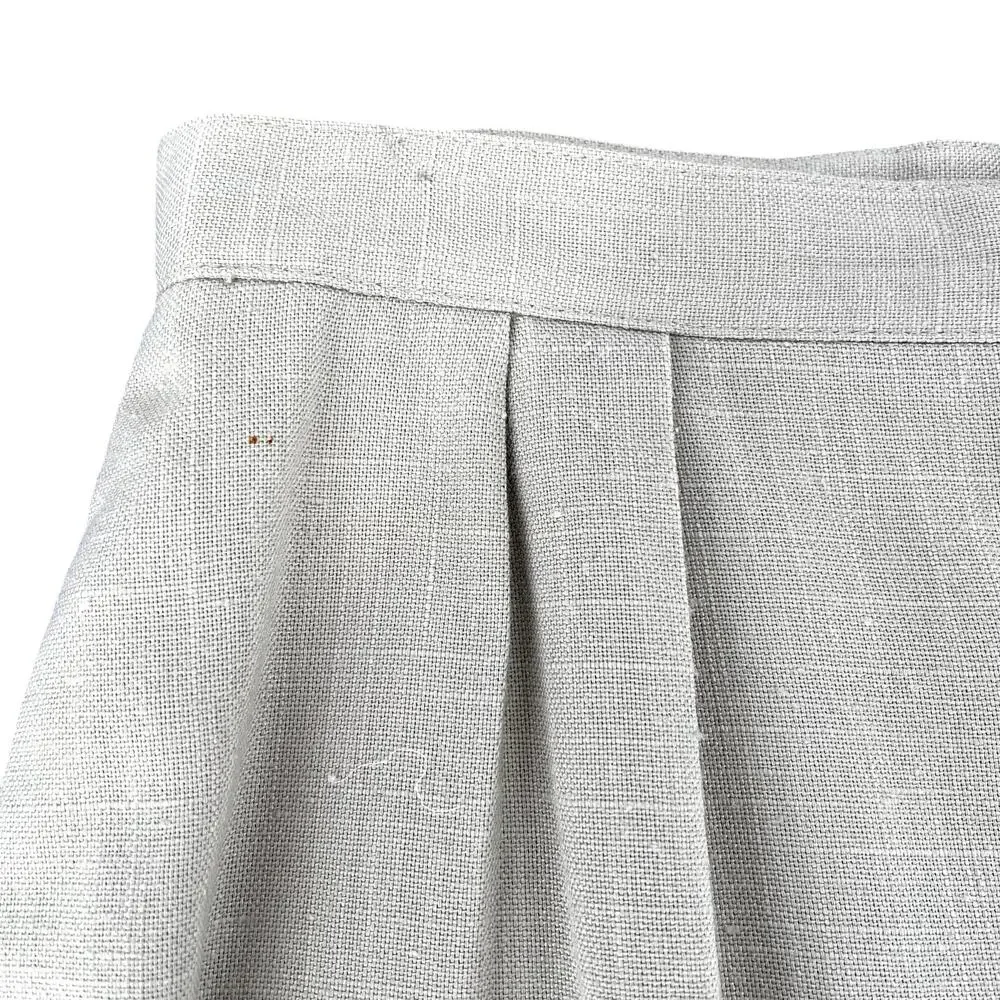 Vintage 70s/80s Jones New York Beige Linen Button Front Midi Skirt Large - Picture 7 of 10
